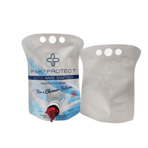 Wine Bottle 80-180mic 1.5L Stand Up Pouch With Spout With Handle