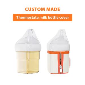 Square Travel Portable Baby Bottle Warmer USB PU Leather 10W 4 - 5oz