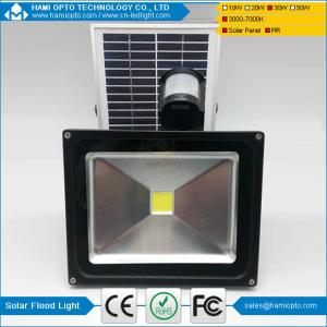 Cheap Led Floodlight Pir 30W Led Flood Light With Pir Motion Sensor Rechargeable LED solar panel light flood light for sale