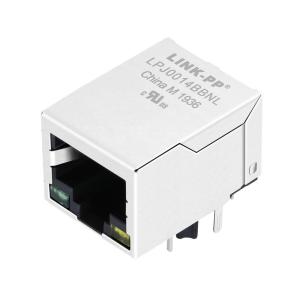 Cheap Bothhand LU1S041C-43 LF Compatible LINK-PP LPJ0014BBNL 10/100 Base-T Tab Down Green/Yellow Led 1x1 Port 8P8C PCB Jack RJ45 Modular Connector for sale