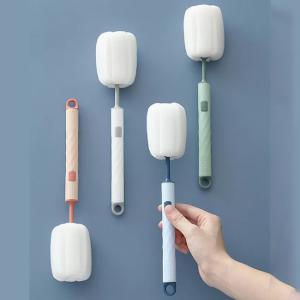 Removable Long Handle Cleaning Sponge Bottle Brush Cleaner Diamond Shaped