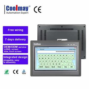 Cheap Coolmay EX3G-80 All in One PLC HMI All in One 10 inch Compatible FX3G FX3U FX3S GX Works2 AI AO Com Port DIY Support MODBUS RTU for industrial for sale