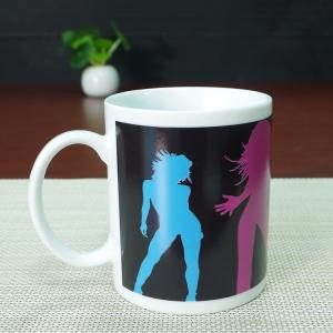 Matching couple mugs heat sensitive color changing mugs 300ml