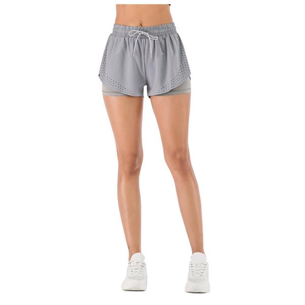 Quality Richee Laser Cut Womens 2 In 1 Athletic Shorts , Short Running Trousers Ladies wholesale