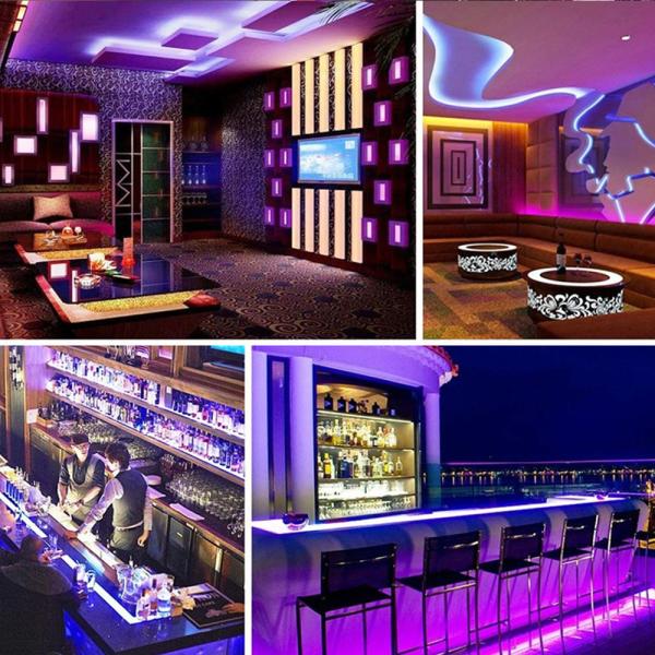 DIY 50 Feet LED Strip Lights , SMD5050 Smart Bluetooth LED Strip Lights