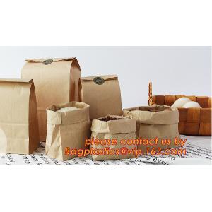 70g food grade brown kraft paper bag with customized logo printing, Pinch Bottom