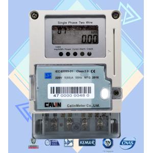 Card Prepayment Single Phase Electric Meter , Surge Protection Wireless Power