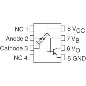 6N136-500E RF Integrated Circuits High Speed Optocouplers 1 Mb/s 3750Vrms
