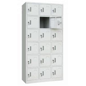 Multifunctiona 18 Doors Electrostatic Fireproof Metal Lockers