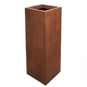 Column Tower Corten Steel Cube Planter 2-3mm Thickness