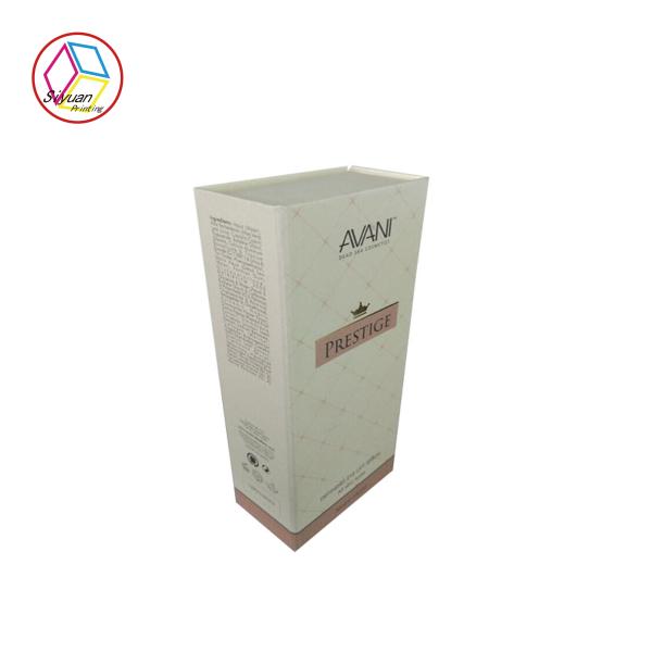 Quality White Cosmetic Gift Box Textured Surface Paper Material Eco - Friendly wholesale