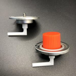 Butane Gas Valve with Tinplate and PP Metal Type Inner Gasket Buna Black Handle