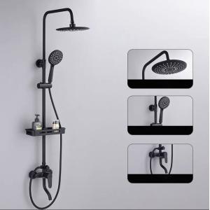 China Blackened Brass Sanitary Ware Shower Head Set Hot And Cold Rain on sale