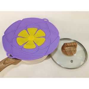 Food Grade Silicone Pan Lid Cover Reusable With Double Hangs For Cooking