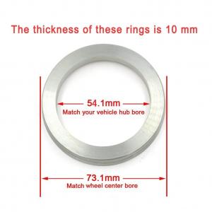 Cheap Durable Wheel Aluminum Hub Rings 54.1 To 73.1 Mm For Mercedes / Benz / Golf for sale