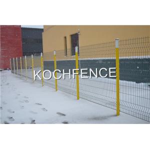 5mm Wire Diameter 3d Panel Fence , Green Color Welded Metal Fence Powder Coated
