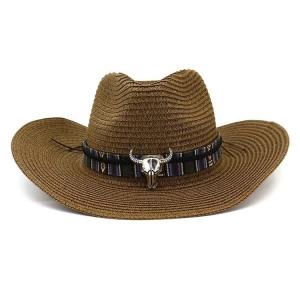 China Fashion Cheap Wholesale Men Hats Paper Cowboy Straw Hat on sale