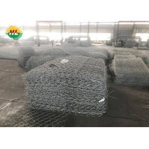 60x80mm Gabion Box Wire Mesh , Anti Danger Fencing Hexagonal Gabion Basket