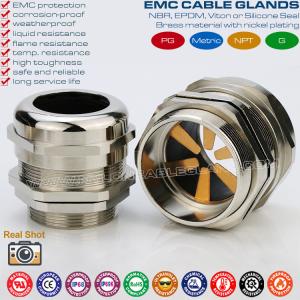 Cheap Cable Glands Brass EMV (EMI, EMC) Metric &amp; PG Thread Hermetic IP68 for Anti-electromagnetic Interference for sale