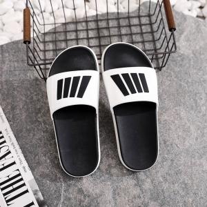 Soft Mens Rubber Flip Flop Black White Sandal For Summer Beach