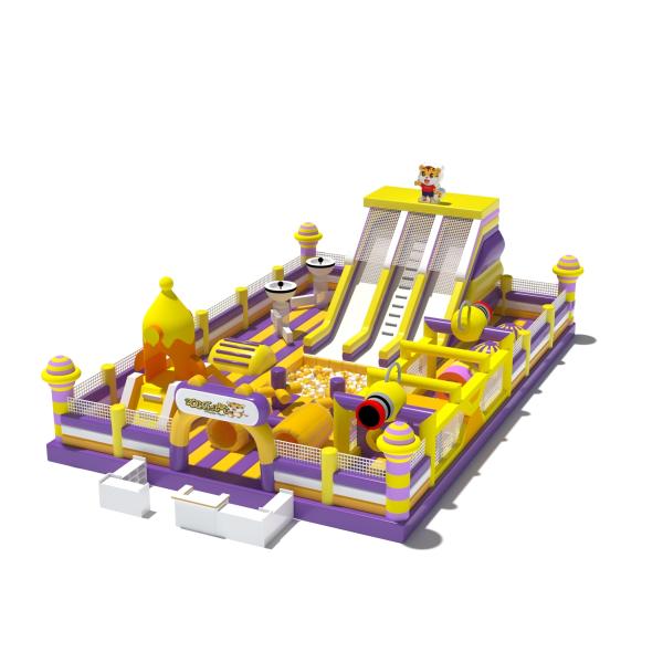 Quality Tiger Fun Park Playground With Big Slides And Obstacles Course wholesale