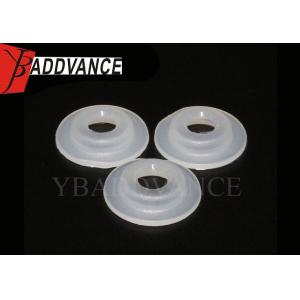 4mm Hole Fuel Injector Components Nylon Injector Cap White Color Size 13 X 6.9 X