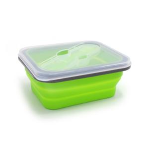 600ML Rectangle BPA Free Silicone Folding Bento Box