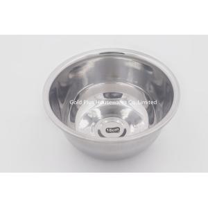 China 18cm Kitchenware cheap metal stainless steel basin mixing bowl salad bowl on sale