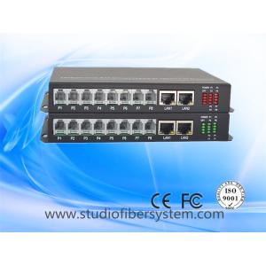 8CH Telephone Fiber Media Converter with 2ch 100M ethernet for armed police