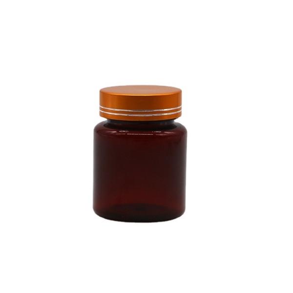 Quality Gold Coating Cap PET Medicine Bottle for Pill Tablet Capsule 100cc Refillable and Sterile wholesale