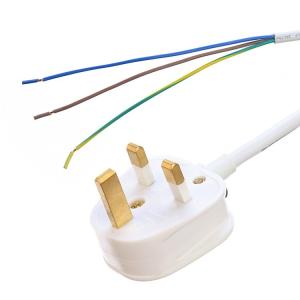 PVC Jacket Material Open Ended Rewireable 3 Prong AC Power Cable for Laptops