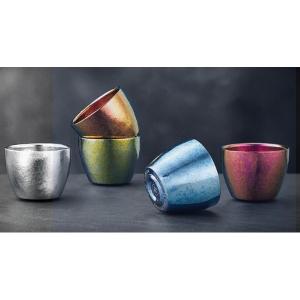 Dishwasher Safe Titanium Tea Cup Set Hammered Finish 56ml Titanium Coffee Cup