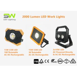 Portable COB LED Flood Lights 2000 Lm Waterproof Work Lights With Magnet Handle