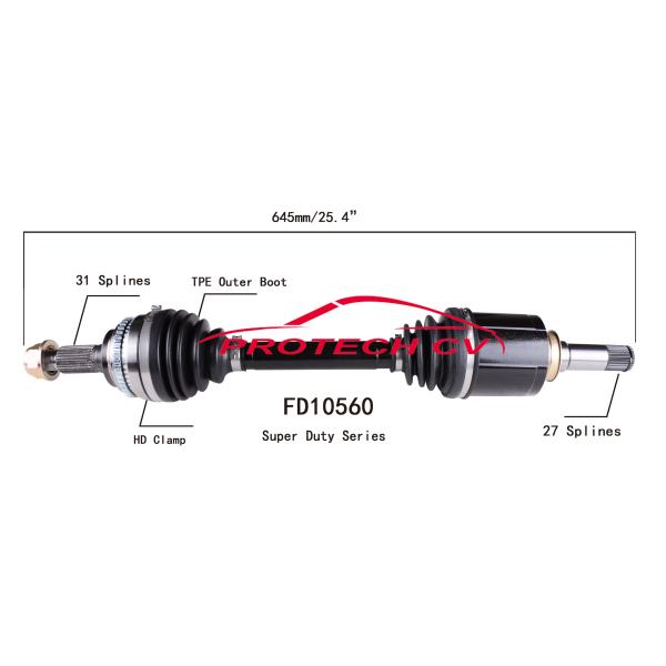 Quality FD10560 Cv Complete Assembly TPEE Boot OE Steel Front Right Cv Axle Shaft wholesale