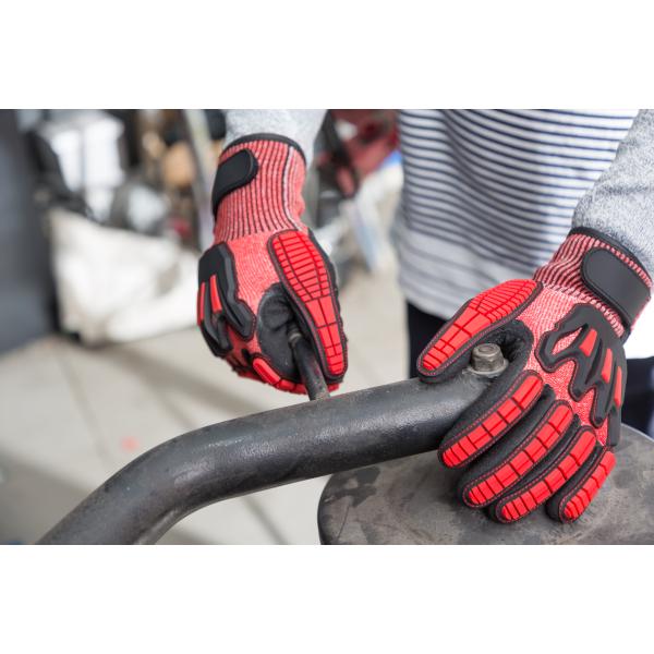Vehicle Maintenance And Repair ANSI Level 5 Nitrile Anti Vibration Cut Resistant Gloves