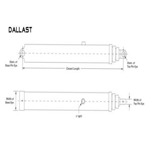 China 3 4 5 Single Acting Telescopic Cylinder MH Series Pin Mount 2000 psi Pressure on sale