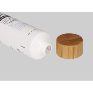 Cheap 35-110ml Bamboo Tube Packaging Empty Custom Moisturize Lotion Cosmetic Plastic Tube With Wood Cover for sale