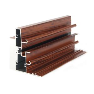 Cheap T Shape Wooden Grain 6063 Aluminum Profile For Aluminium Window Frame Parts for sale