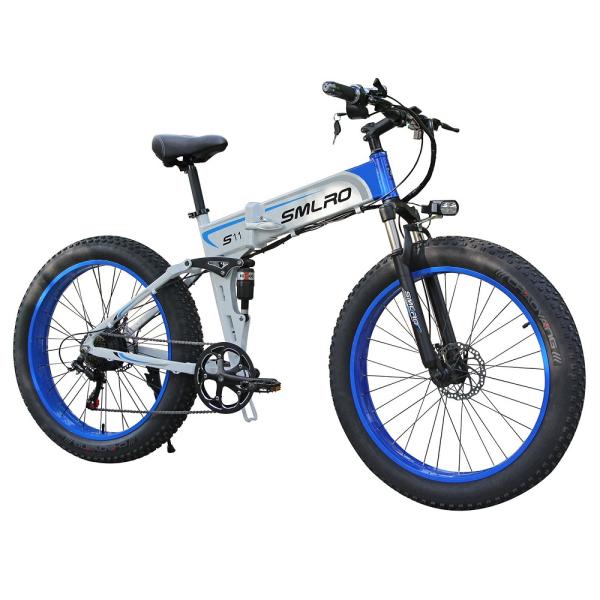 500W 13AH E-Bike Lithium Battery SMLRO S11 26x4.0 inch Fat Tire Folding E-Bike Electric Bike Drop Shipping Available