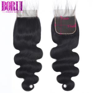 Brazilian Unprocessed Hair Bundles With Closure , 6 * 6 5 * 5 4 * 4 Lace Closure
