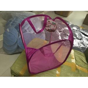 Polyester Foldable Collapsible pop up hamper bags baskets with handle laundry