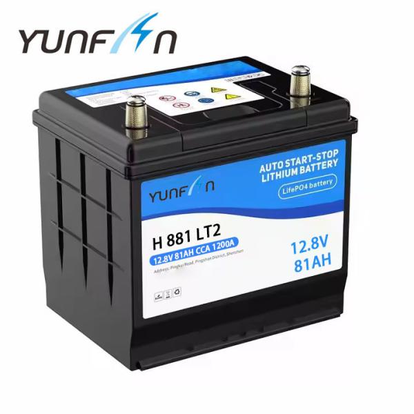 Start and Stop System Lithium-Ion Car Battery 12.8V 81ah with High Energy