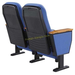 Automatic Fold Up Fabric Auditorium Chairs With Wood Writing Board / PP Back And