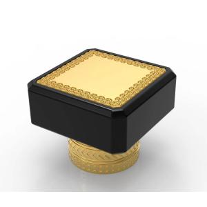 Gold Plated High Aesthetics Square Bottle Cap Perfume OEM All Color Accepted