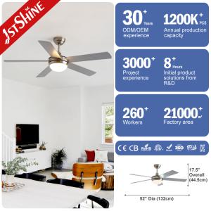 Dual-Style Ceiling Fan With Light And Reversible Black & Silver Blades Remote