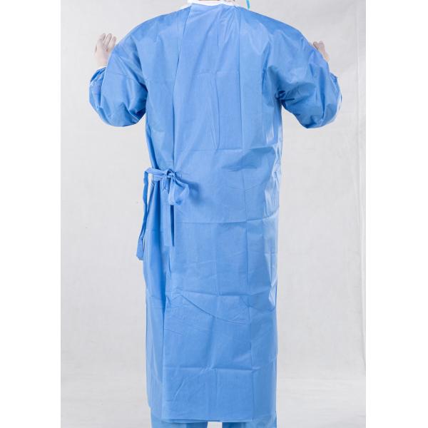 Blue 35g 45g SMS SMMS Disposable Sterile Surgical Gown Anti Static