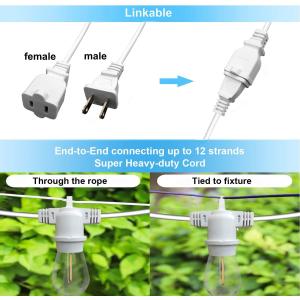 ETL 33 Sockets 2200K Warm White S14 Backyard String Lights