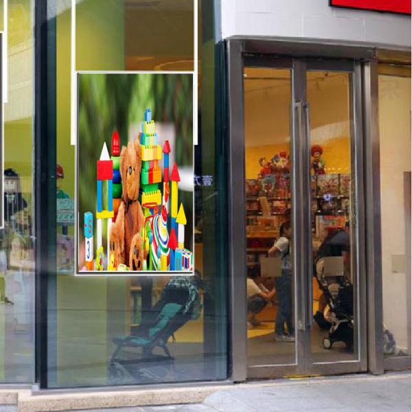 43 Inch Dual Two Sided Display Advertising High Brightness Window Facing Hanging