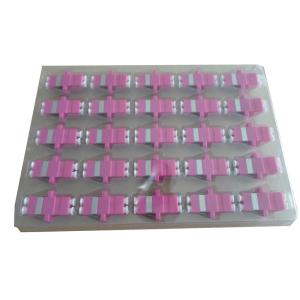 OM4 SC Pink 50μm High precision dimension Fiber Optic Adapter with flange