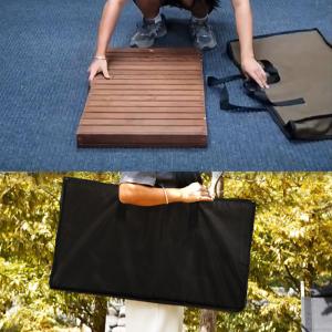 Compact Portable Camping Roll Up Picnic Table Low Folding Wood Collapsible Table